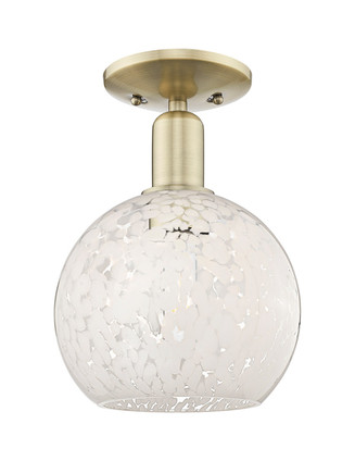 Innovations - 716-1C-AB-G1216-8WM - One Light Semi-Flush Mount - Arcadia - Antique Brass