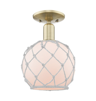 Innovations - 716-1C-AB-G121-8RW - One Light Semi-Flush Mount - Arcadia - Antique Brass