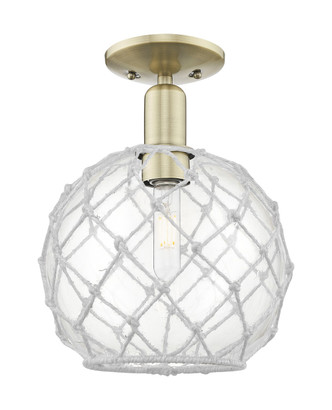Innovations - 716-1C-AB-G122-10RW - One Light Semi-Flush Mount - Arcadia - Antique Brass