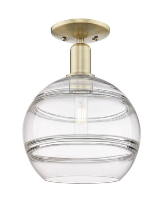 Innovations - 716-1C-AB-G556-10CL - One Light Semi-Flush Mount - Arcadia - Antique Brass