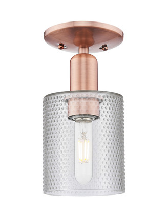 Innovations - 716-1C-AC-G112 - One Light Semi-Flush Mount - Arcadia - Antique Copper