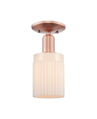 Innovations - 716-1C-AC-G341 - One Light Semi-Flush Mount - Arcadia - Antique Copper