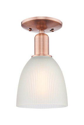 Innovations - 716-1C-AC-G381 - One Light Semi-Flush Mount - Arcadia - Antique Copper