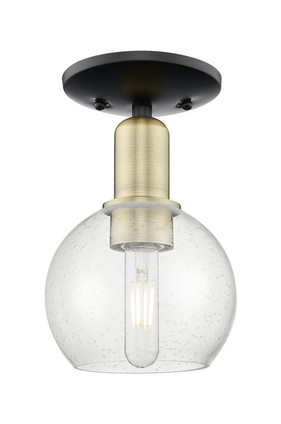 Innovations - 716-1C-BAB-G124-6 - One Light Semi-Flush Mount - Arcadia - Black Antique Brass