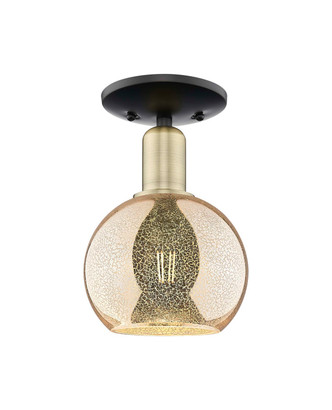 Innovations - 716-1C-BAB-G128-6 - One Light Semi-Flush Mount - Arcadia - Black Antique Brass