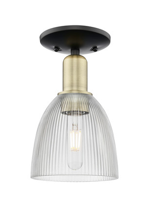 Innovations - 716-1C-BAB-G382 - One Light Semi-Flush Mount - Arcadia - Black Antique Brass