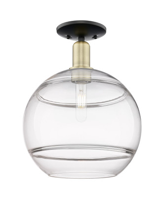 Innovations - 716-1C-BAB-G556-12CL - One Light Semi-Flush Mount - Arcadia - Black Antique Brass