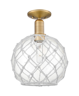 Innovations - 716-1C-BB-G122-10RW - One Light Semi-Flush Mount - Arcadia - Brushed Brass