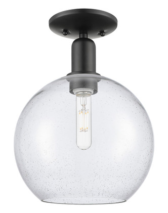 Innovations - 716-1C-BK-G124-10 - One Light Semi-Flush Mount - Arcadia - Matte Black