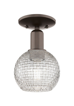 Innovations - 716-1C-OB-G122C-6CL - One Light Semi-Flush Mount - Arcadia - Oil Rubbed Bronze