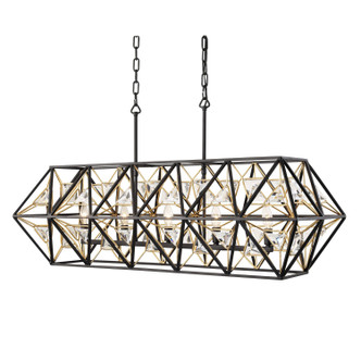 Varaluz - 353N05MBFG - Five Light Linear Pendant - Marcia - Matte Black/French Gold Varaluz - 353N05MBFG - Five Light Linear Pendant - Marcia - Matte Black/French Gold