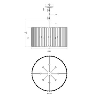 Suratto Eight Light Pendant (387P08MBH)