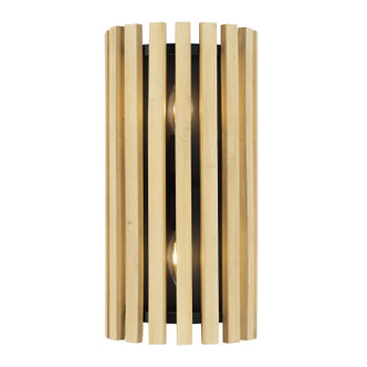 Varaluz - 387W02MBH - Two Light Wall Sconce - Suratto - Matte Black/Honey Blonde