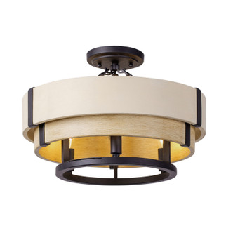 Blonde Moment Three Light Semi-Flush Mount (389S03MBHN)