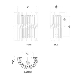Park Row One Light Wall Sconce (393W01MBFG)