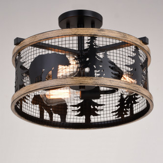 Kodiak Three Light Semi-Flush Mount (C0263)