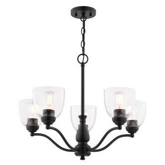 Vaxcel - H0311 - Five Light Chandelier - Bellwood - Matte Black