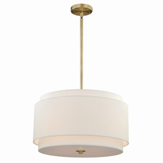 Vaxcel - P0192 - Four Light Pendant - Burnaby - Matte Brass