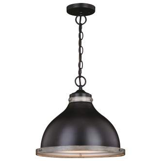 Vaxcel - P0368 - One Light Pendant - Sheffield - New Bronze/Distressed Ash w/Light Silver