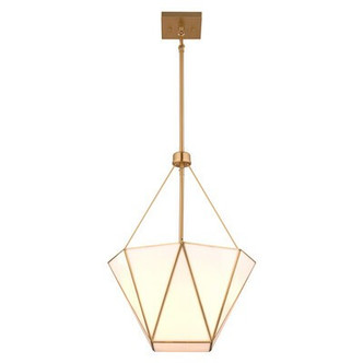 Vaxcel - P0439 - Three Light Pendant - Burnett - Muted Brass