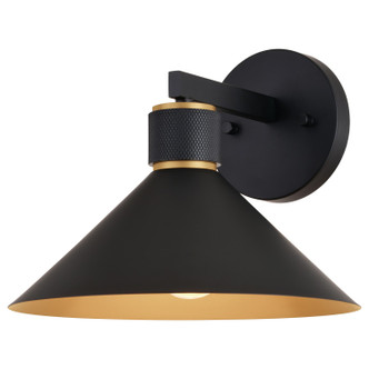Vaxcel - T0681 - One Light Outdoor Wal Mount - Dunbar - Matte Black/Gold