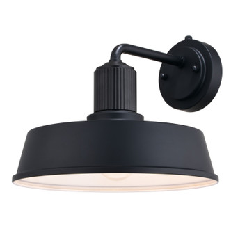 Vaxcel - T0751 - One Light Outdoor Wall Mount - Hammond - Matte Black/White
