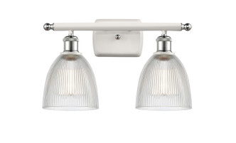 Innovations - 516-2W-WPC-G382 - Two Light Bath Vanity - Ballston - White Polished Chrome