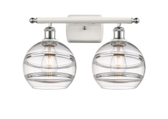Innovations - 516-2W-WPC-G556-8CL - Two Light Bath Vanity - Ballston - White Polished Chrome