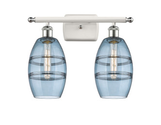 Innovations - 516-2W-WPC-G557-6BL - Two Light Bath Vanity - Ballston - White Polished Chrome