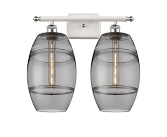 Innovations - 516-2W-WPC-G557-8SM - Two Light Bath Vanity - Ballston - White Polished Chrome