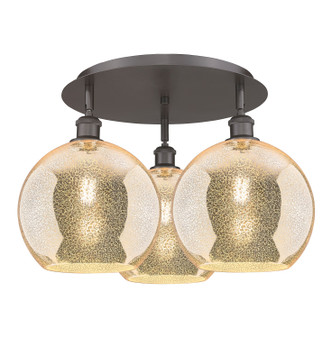 Innovations - 516-3C-OB-G128-10 - Three Light Semi-Flush Mount - Ballston - Oil Rubbed Bronze