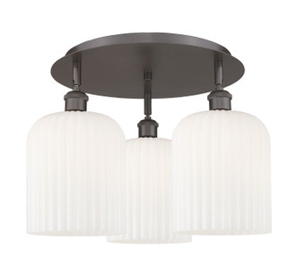 Innovations - 516-3C-OB-G559-8GWH - Three Light Semi-Flush Mount - Ballston - Oil Rubbed Bronze