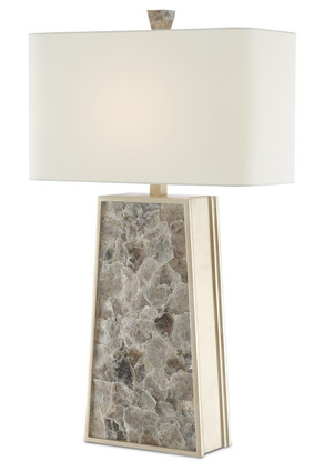Currey and Company - 6000-0429 - One Light Table Lamp - Calloway - Natural/Silver Leaf