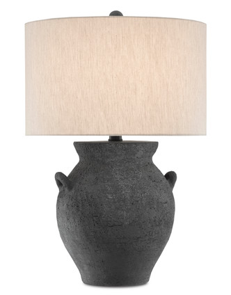 Currey and Company - 6000-0537 - One Light Table Lamp - Anza Black Table Lamp - Black Ash/Satin Black