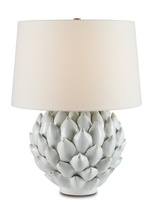 Currey and Company - 6000-0741 - One Light Table Lamp - Cynara White Table Lamp - Antique White