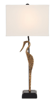 Currey and Company - 6000-0759 - One Light Table Lamp - Antigone Brass Table Lamp - Antique Brass/Black