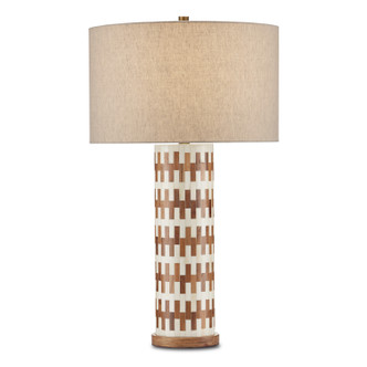 Currey and Company - 6000-0824 - One Light Table Lamp - Tia - White/Natural