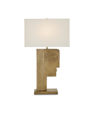 Currey and Company - 6000-0859 - One Light Table Lamp - Thebes Brass Table Lamp - Antique Brass