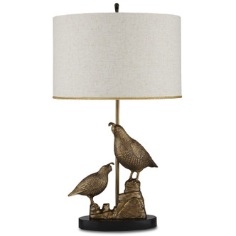Currey and Company - 6000-0886 - One Light Table Lamp - Codorniz - Antique Brass/Black