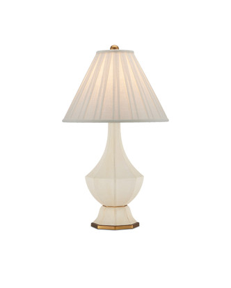 Currey and Company - 6000-0926 - One Light Table Lamp - Musetta - Beige/Antique Brass