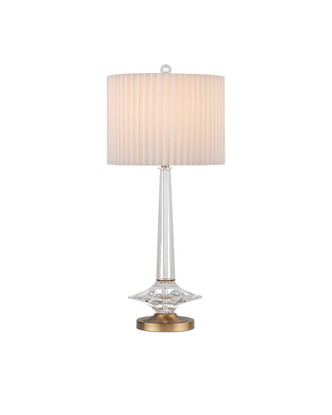 Currey and Company - 6000-0927 - One Light Table Lamp - Anton - Clear/Antique Brass