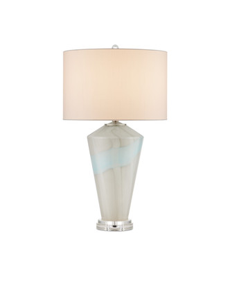 Currey and Company - 6000-0934 - One Light Table Lamp - Floating Cloud - Pale Gray/Light Blue/Clear