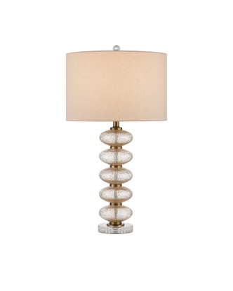 Currey and Company - 6000-0945 - One Light Table Lamp - Zebulon - Clear with Gold Speckles/Contemporary Gold Leaf