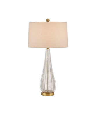 Currey and Company - 6000-0946 - One Light Table Lamp - Zyphyrine - Clear/Gold/Antique Brass