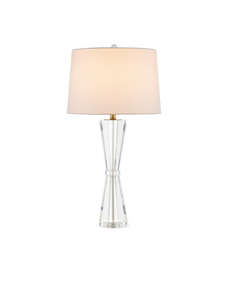 Currey and Company - 6000-0972 - One Light Table Lamp - Duveen - Clear/Polished Brass