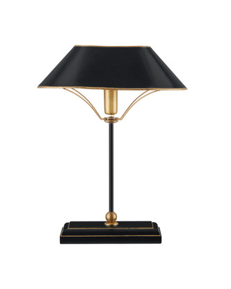 Currey and Company - 6000-0982 - One Light Table Lamp - Daphne Collection - Black / Antique Gold