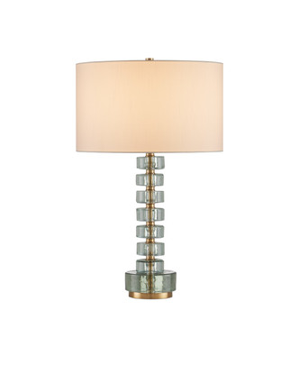 Currey and Company - 6000-0985 - One Light Table Lamp - Mystras - Clear/Antique Brass