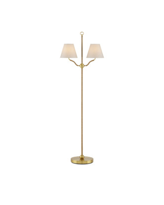 Currey and Company - 8000-0116 - Two Light Floor Lamp - Sirocco Collection - Antique Brass