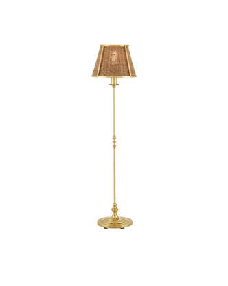 Currey and Company - 8000-0141 - One Light Floor Lamp - Deauville - Natural/Polished Brass