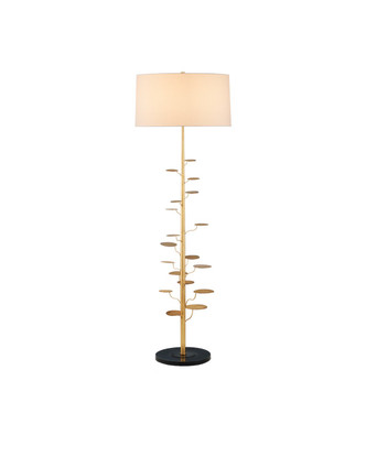 Currey and Company - 8000-0161 - One Light Floor Lamp - Vittoria - Antique Gold Leaf